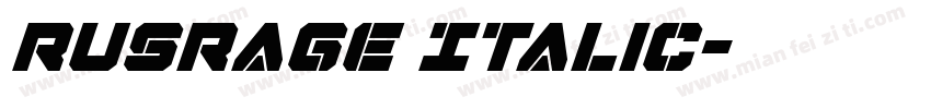 RUSRage Italic字体转换